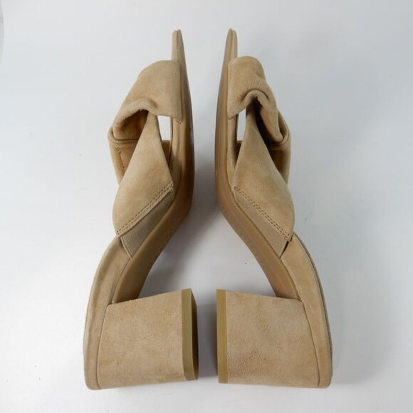 Paul Green SUPER SOFT Yasmin Slide Sandals US 9 Block Heel Beige Suede NEW $378 - Picture 11 of 13